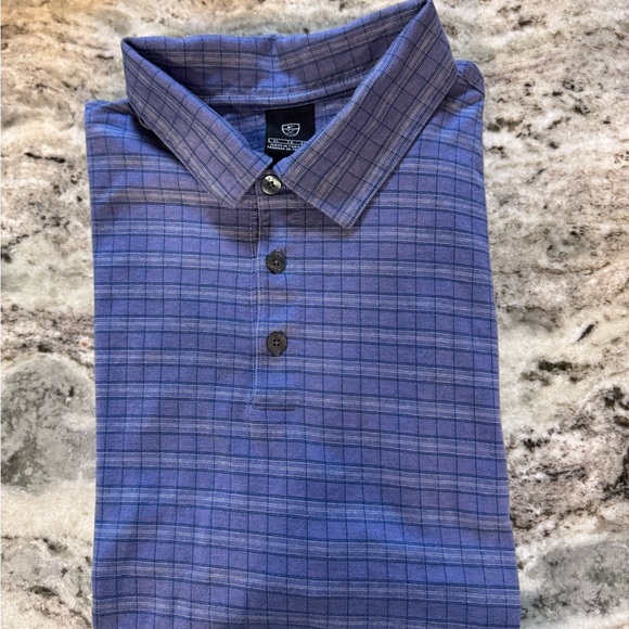 Nike Golf Dri-Fit Polo Shirt Men’s XL Blue Plaid Check Pattern - Picture 6 of 9